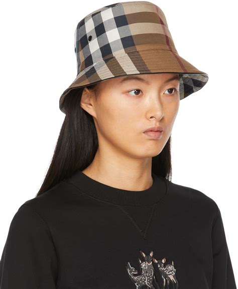 burberry london nova check bucket canvas cotton hat|Burberry Bucket Hats for Women for sale .